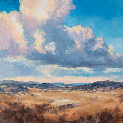 prairie landscape with clouds