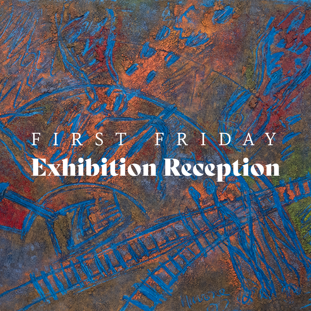 Promo image for reception featuring an artwork by Ed Navone