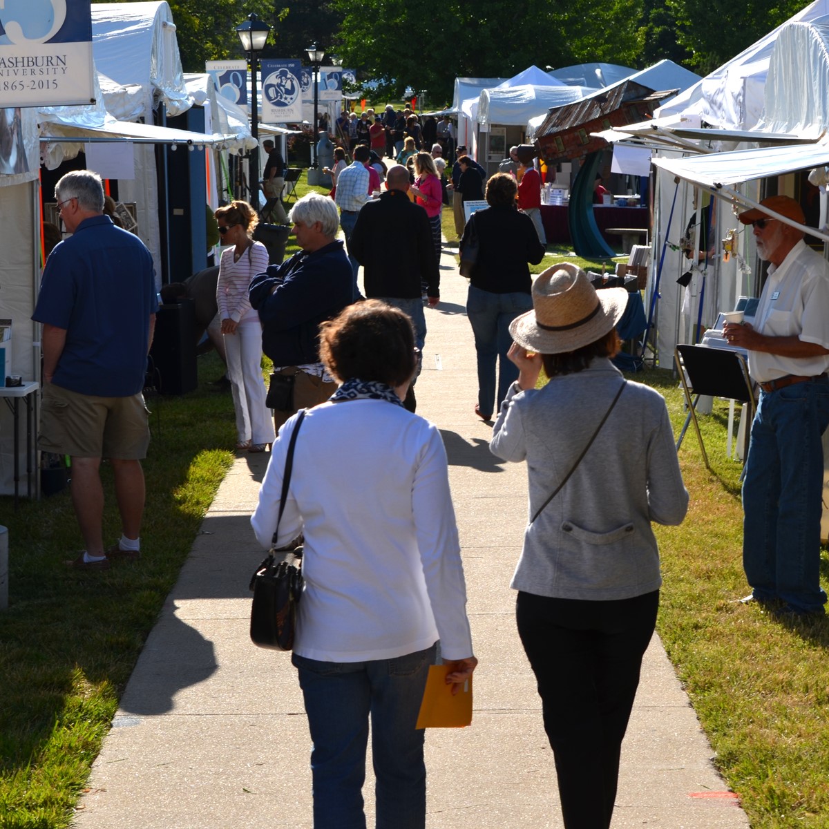 Image of people attending the Mulvane Art Fair